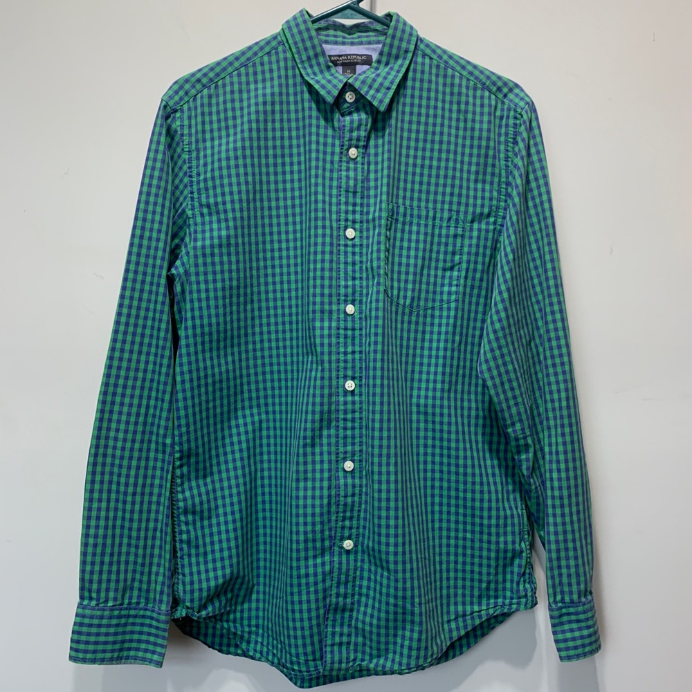 Banana Republic men’s checked button down shirt